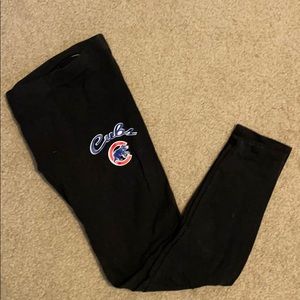 Chicago Cubs Black Leggings